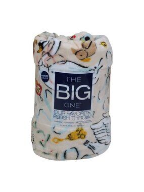The Big One Nostalgic Plush Throw Oversized Soft Blanket 5ft X 6ft